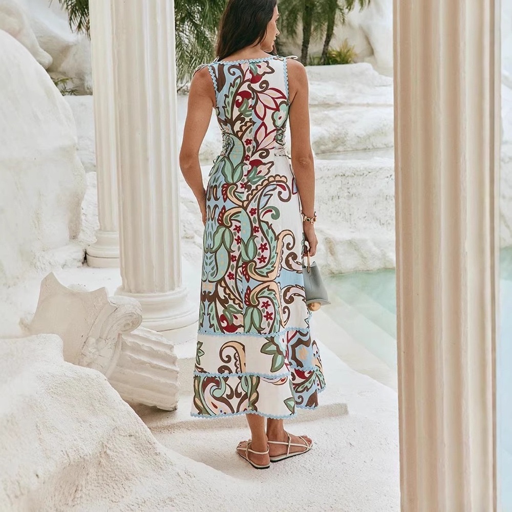 Zimmermann Floral Paisley White Maxi Dress - Picture 3 of 4